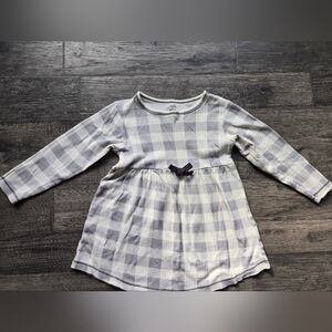 Plaid Long-Sleeve Kids Casual Dress